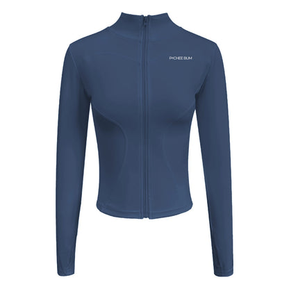 Women BUM New Sculpting Jacket Running Elasticity Yoga Jacket Slim Top Coat Women's Sports Jacket Gym Long Sleeves Women Zipper