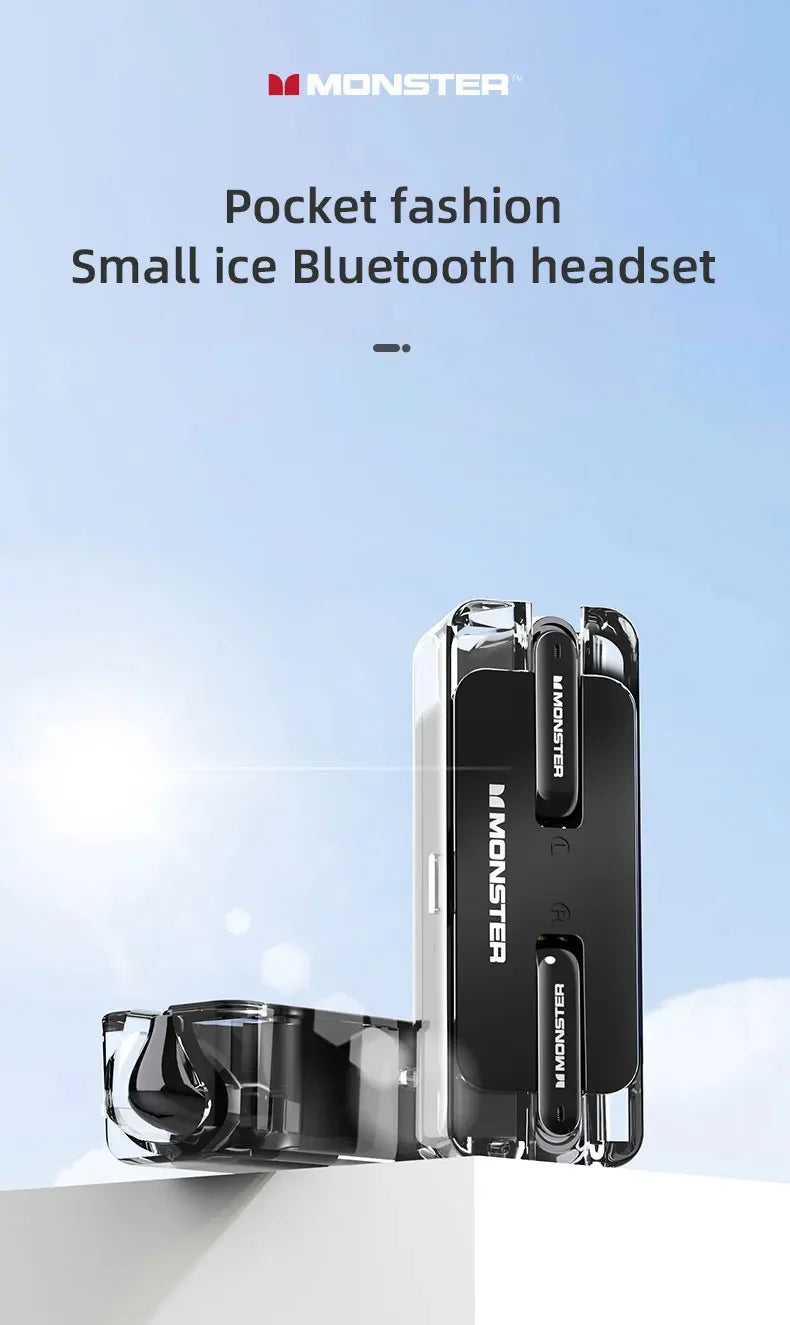 Monster XKT08 Earphone Bluetooth 5.3 Ture Wireless Earbuds Low Latency Noise Reduction Headphones Gaming Sports Headset With Mic
