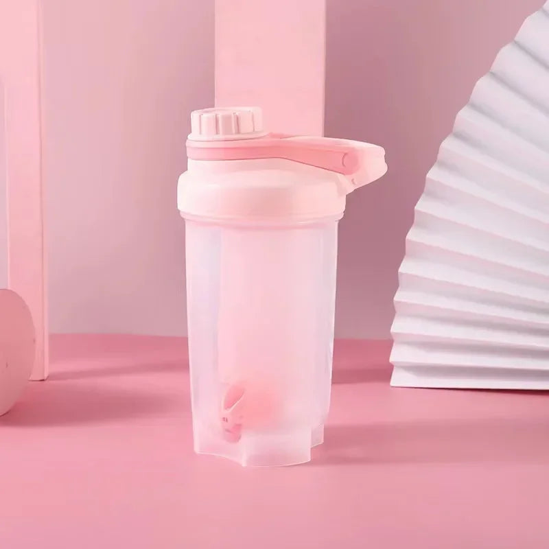 1PC Korean Style Leakproof Portable Shaker Bottle for Protein Milkshake Mixing Sports Water Cup Gym Fitness Gear Accessories