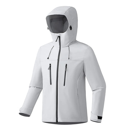 EUMERGX Unisex Waterproof Windbreaker Jacket - Single-Layer Raincoat for Hiking, Camping - Certified Moderate Rain Protection