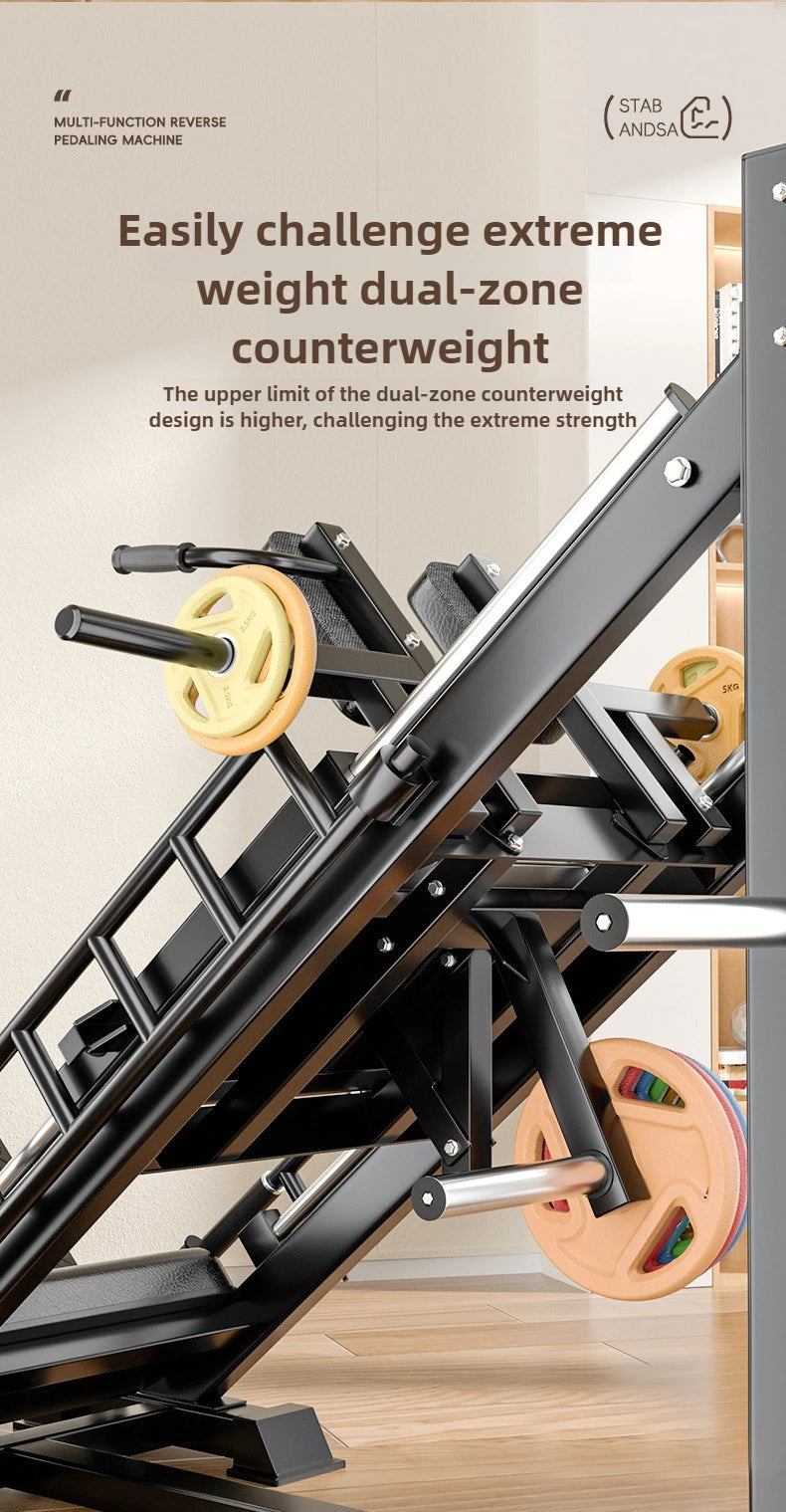 Gym Fitness Equipment Inverted Reverse Pedal Machine 45 Degree Leg Press Hack Squat Combo