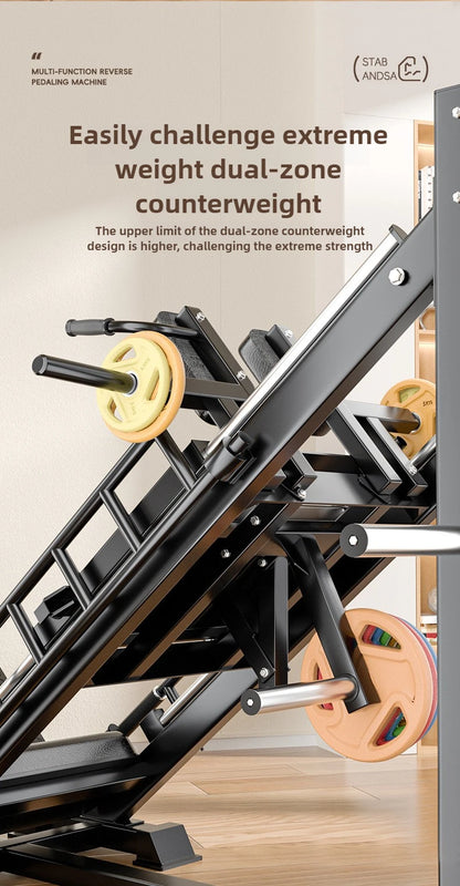 Gym Fitness Equipment Inverted Reverse Pedal Machine 45 Degree Leg Press Hack Squat Combo