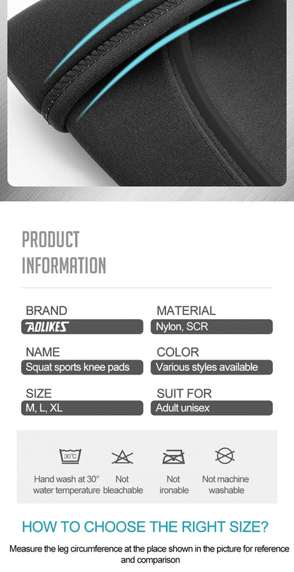 AOLIKES 1 Pair 7MM Knee Sleeves Support Injury Recovery - Neoprene Knee Brace Knee Support for Squats, Running & Gym Workout