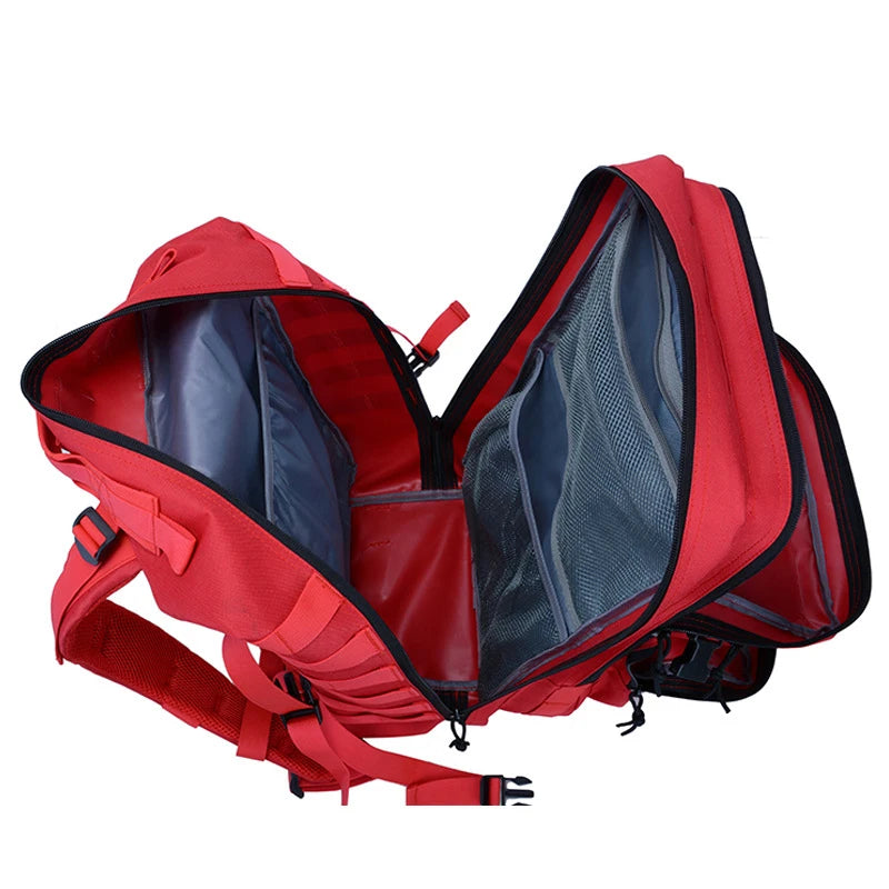 45L Tactical Backpack Outdoor Traveling Bag Fitness MOLLE Backpack School Pack GYM EDC Hiking Rucksack Witch Bottle Holder
