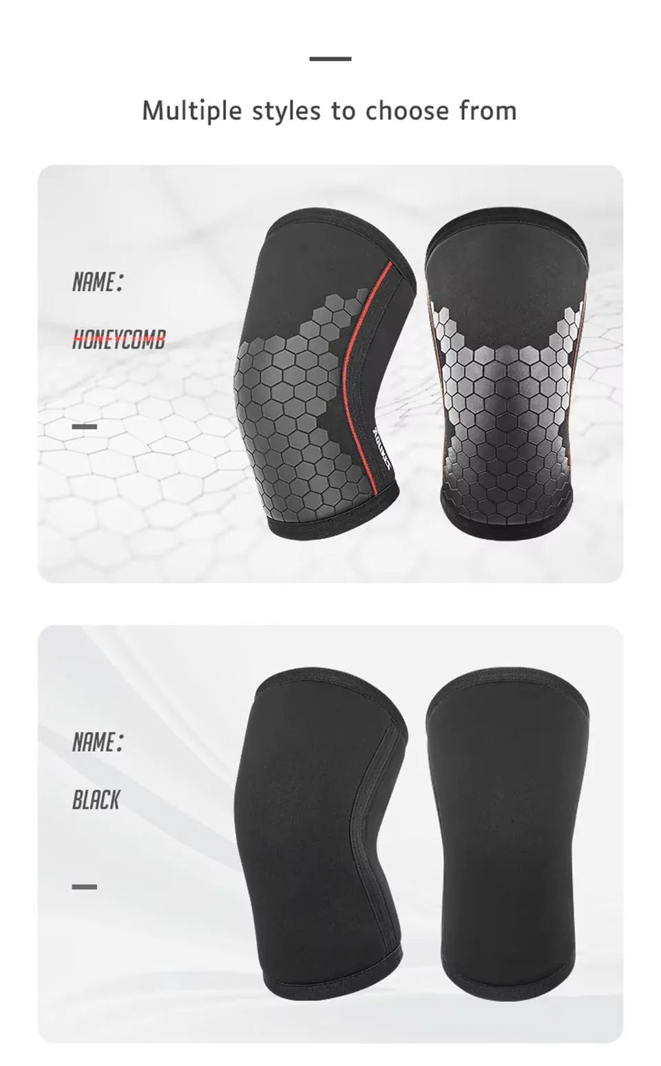 AOLIKES 1 Pair 7MM Knee Sleeves Support Injury Recovery - Neoprene Knee Brace Knee Support for Squats, Running & Gym Workout