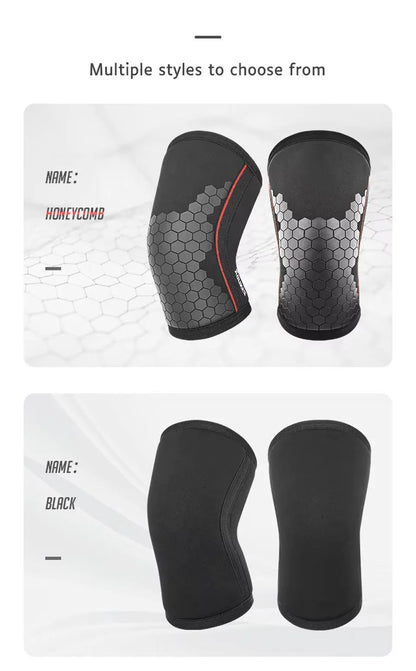 AOLIKES 1 Pair 7MM Knee Sleeves Support Injury Recovery - Neoprene Knee Brace Knee Support for Squats, Running & Gym Workout