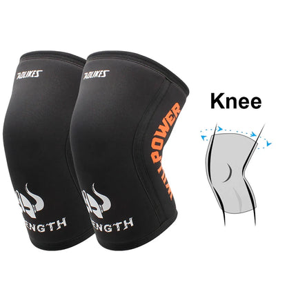 AOLIKES 1 Pair 7MM Knee Sleeves Support Injury Recovery - Neoprene Knee Brace Knee Support for Squats, Running & Gym Workout