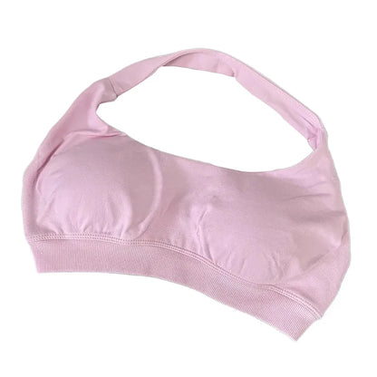 High Support Sports Bra Women Halter Seamless Yoga Bra Padded Backless Sports Bras Gym Crop Top Push Up Workout Yoga Tops Woman