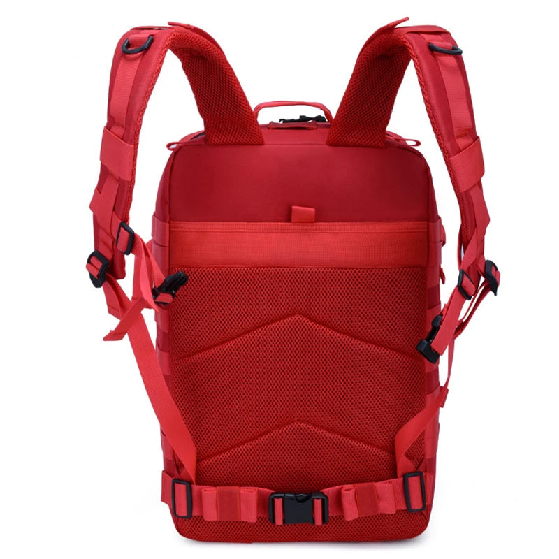 45L Tactical Backpack Outdoor Traveling Bag Fitness MOLLE Backpack School Pack GYM EDC Hiking Rucksack Witch Bottle Holder