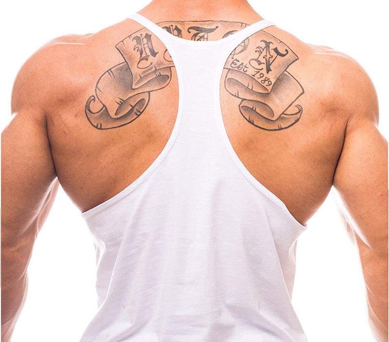 Men's Fitness Bodybuilding Tank Tops Brand Gym Sportswear Cotton Breathable Workout Muscle Vests Summer Sleeveless Y Back Shirt