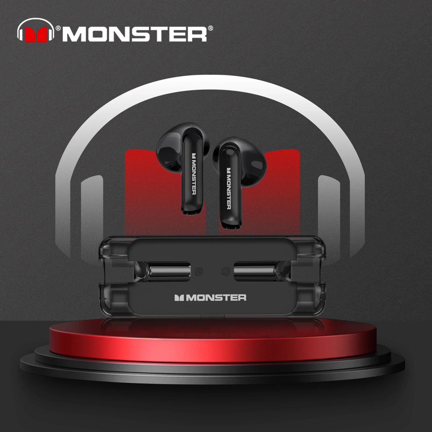 Monster XKT08 Earphone Bluetooth 5.3 Ture Wireless Earbuds Low Latency Noise Reduction Headphones Gaming Sports Headset With Mic