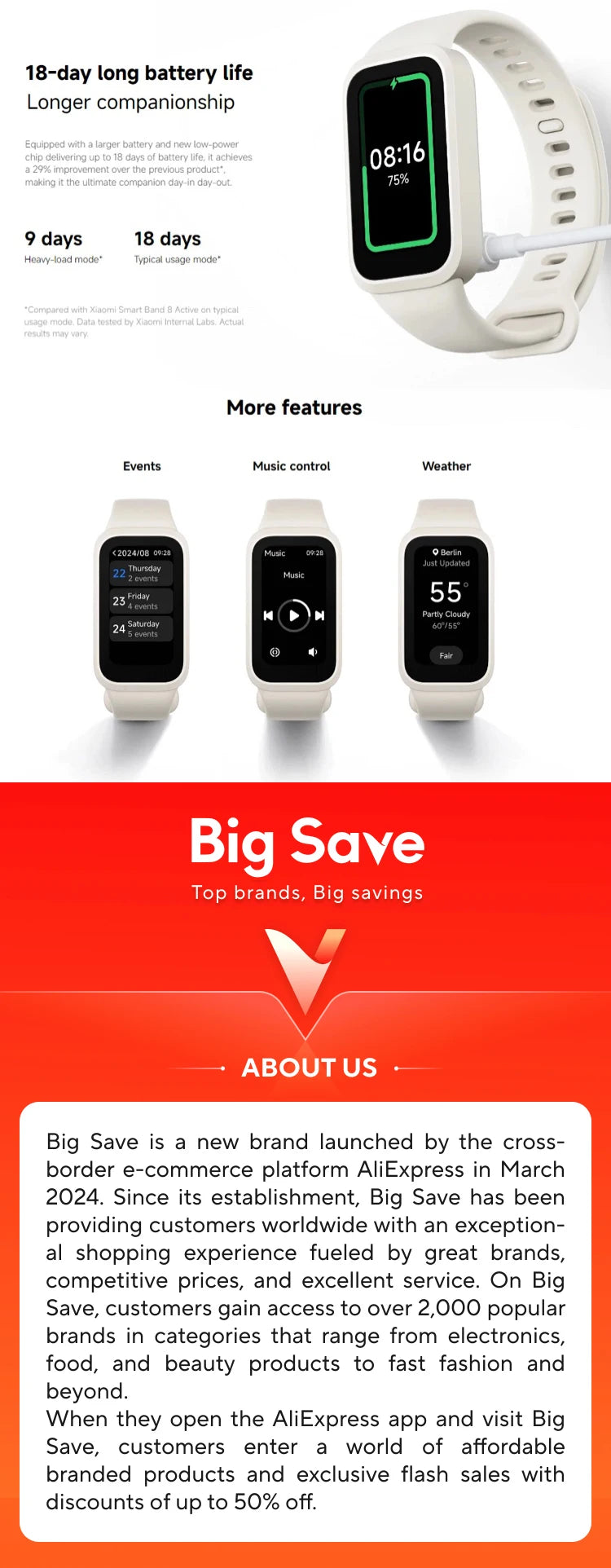 Global Version Xiaomi Smart Band 9 Active Bluetooth Smartwatch 1.47" TFT Screen 18 Days Battery Life Sports Modes Sleep Tracking
