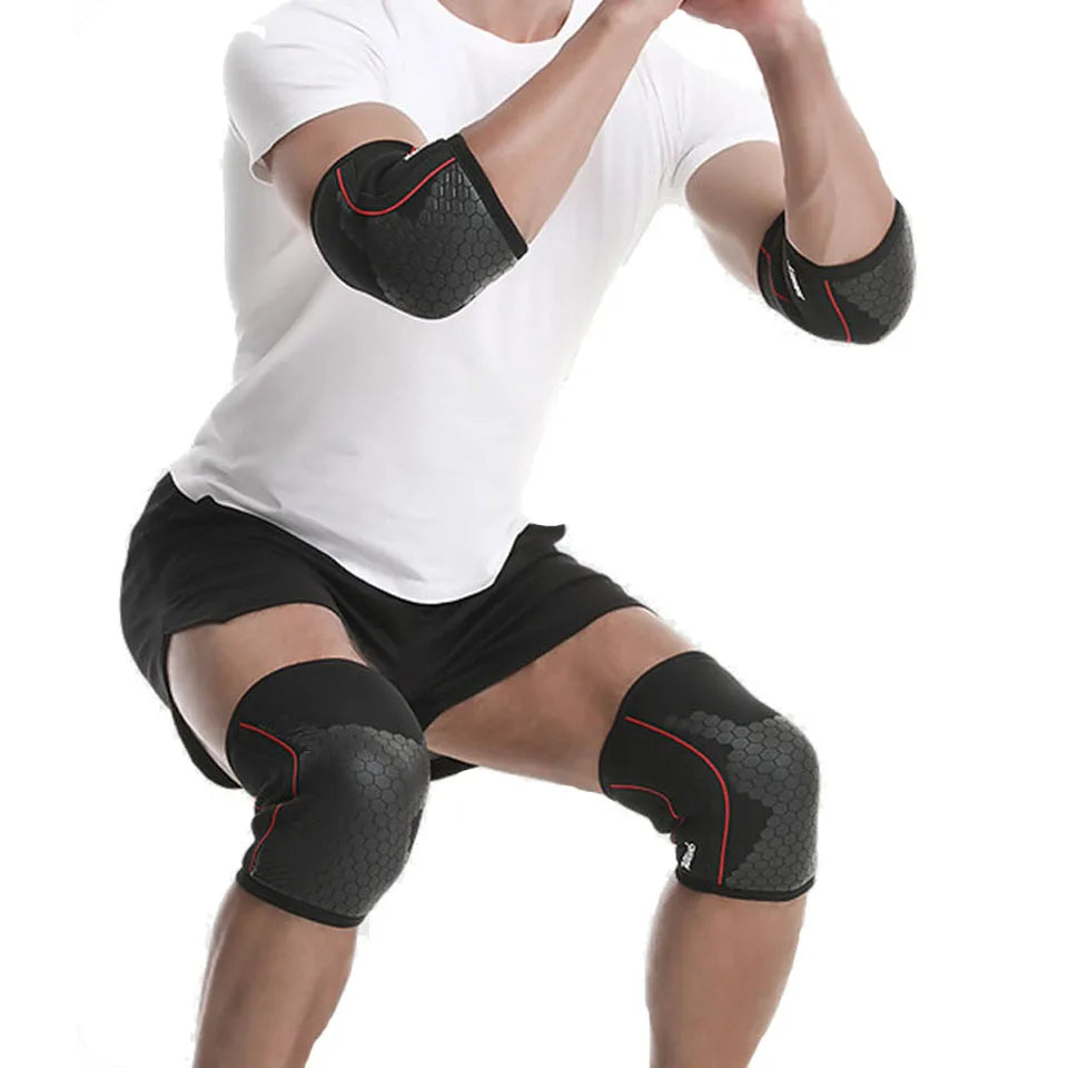 AOLIKES 1 Pair 7MM Knee Sleeves Support Injury Recovery - Neoprene Knee Brace Knee Support for Squats, Running & Gym Workout