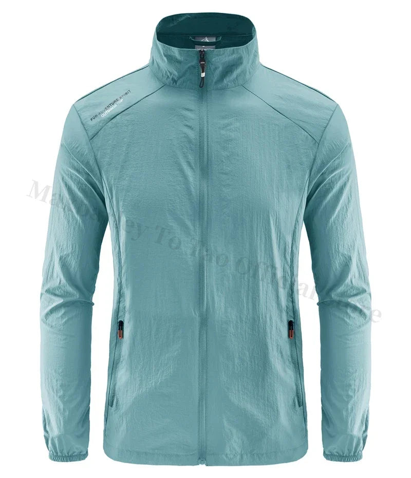 Men's Summer Skin Quick Dry Hiking Jacket Waterproof Sun UV Protection Coats Men Outdoor Sports Fishing Camping Running Jacket