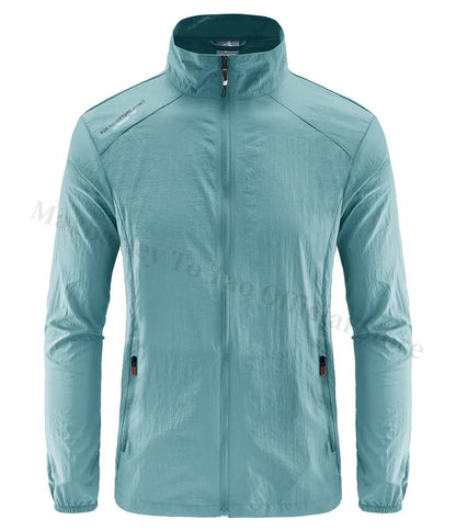 Men's Summer Skin Quick Dry Hiking Jacket Waterproof Sun UV Protection Coats Men Outdoor Sports Fishing Camping Running Jacket