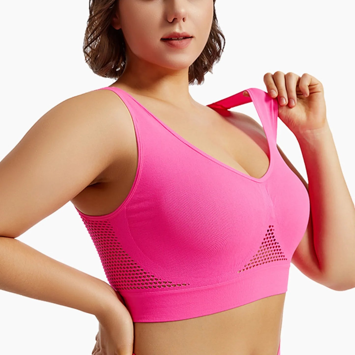 S-4XL Women Yoga Sport Bra Breathable Fitness Running Active Vest Padded Crop Tops Underwear gym Yoga top bras
