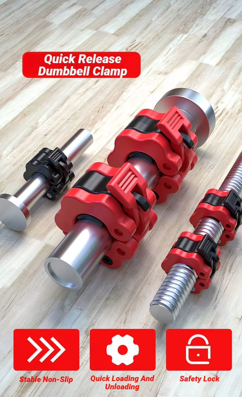 25MM Barbell Collar Lock Dumbell Clips Clamp Weight lifting Bar Gym Dumbbell Spring Lifting Quick Release Clamps Spin Collars