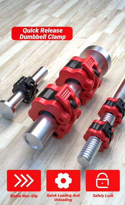 25MM Barbell Collar Lock Dumbell Clips Clamp Weight lifting Bar Gym Dumbbell Spring Lifting Quick Release Clamps Spin Collars