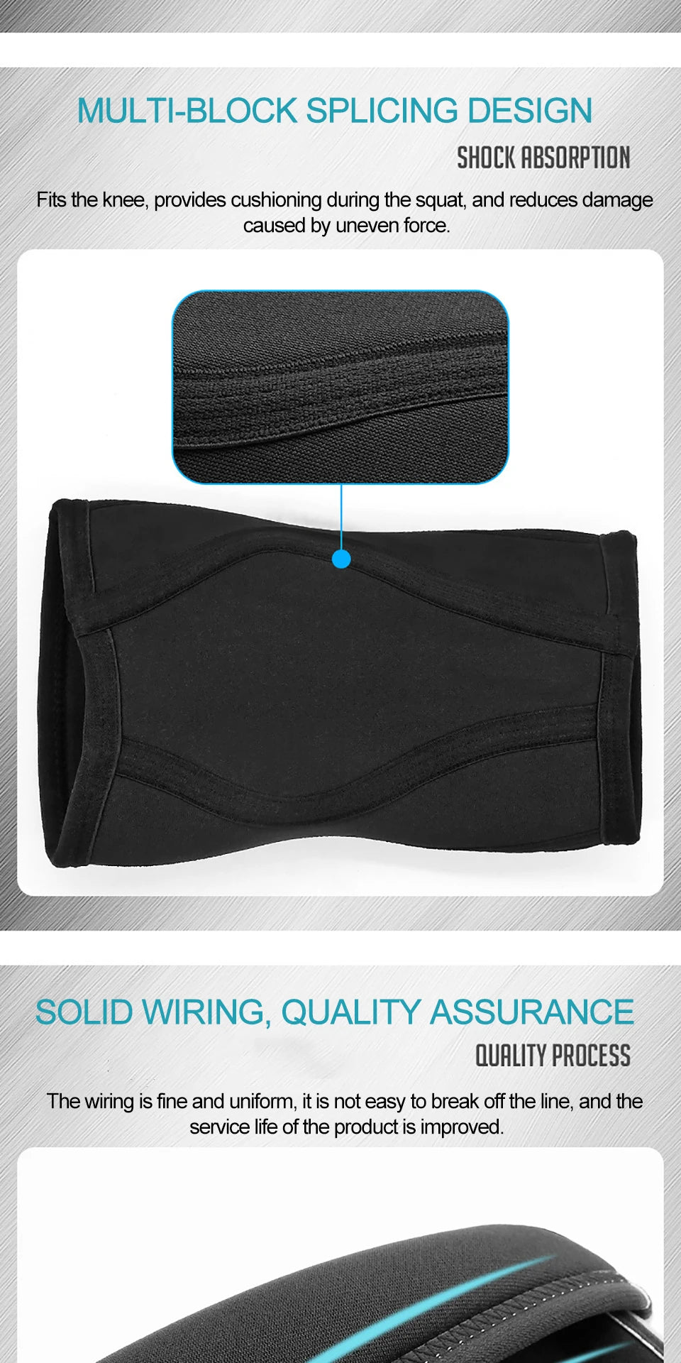 AOLIKES 1 Pair 7MM Knee Sleeves Support Injury Recovery - Neoprene Knee Brace Knee Support for Squats, Running & Gym Workout