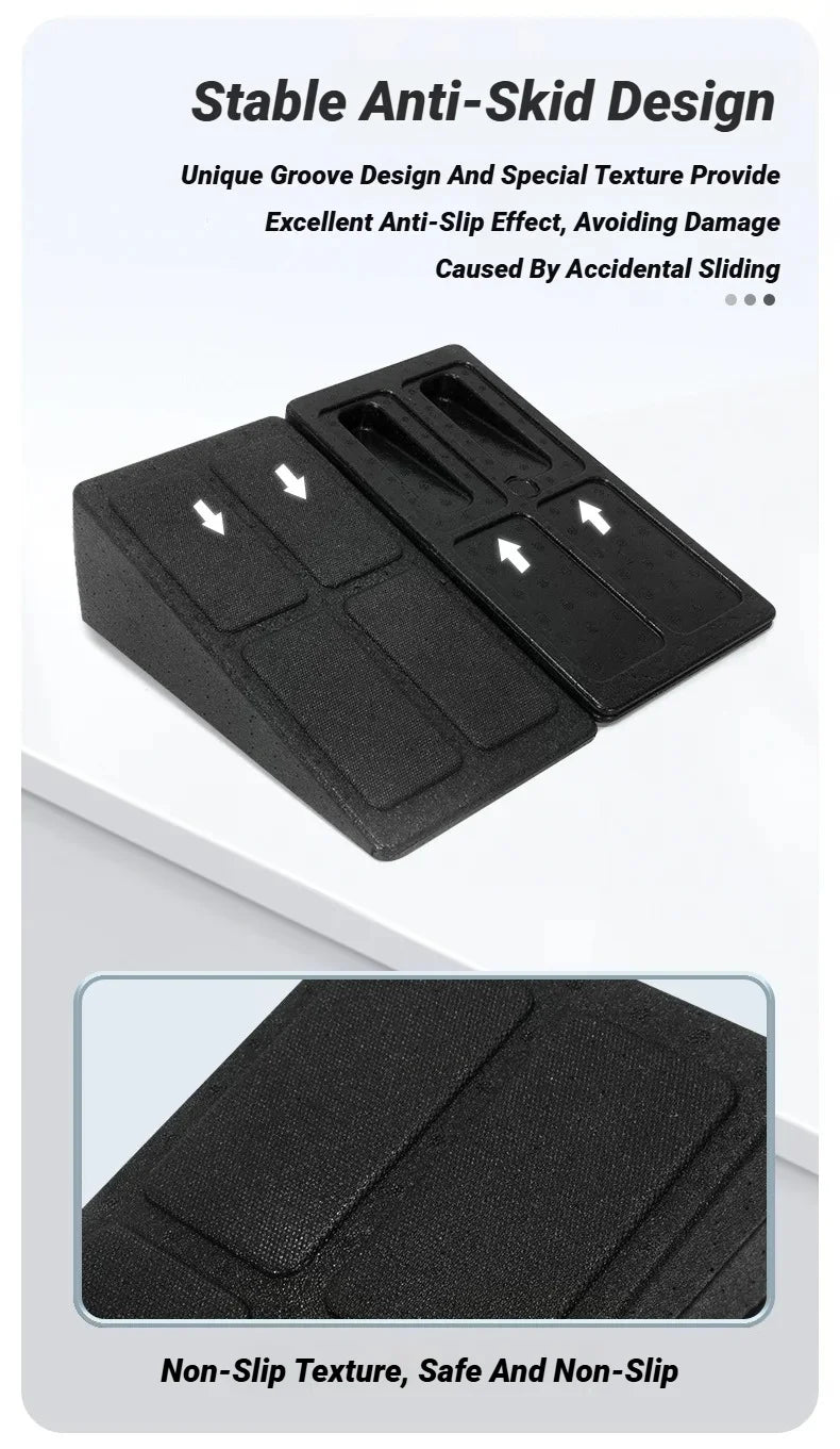 3-Piece Set Yoga Bricks Squat Wedge Blocks Block Ramp Deadlift Slant Board Adjustable Non-Slip Calf Foot Stretching Sports Gym