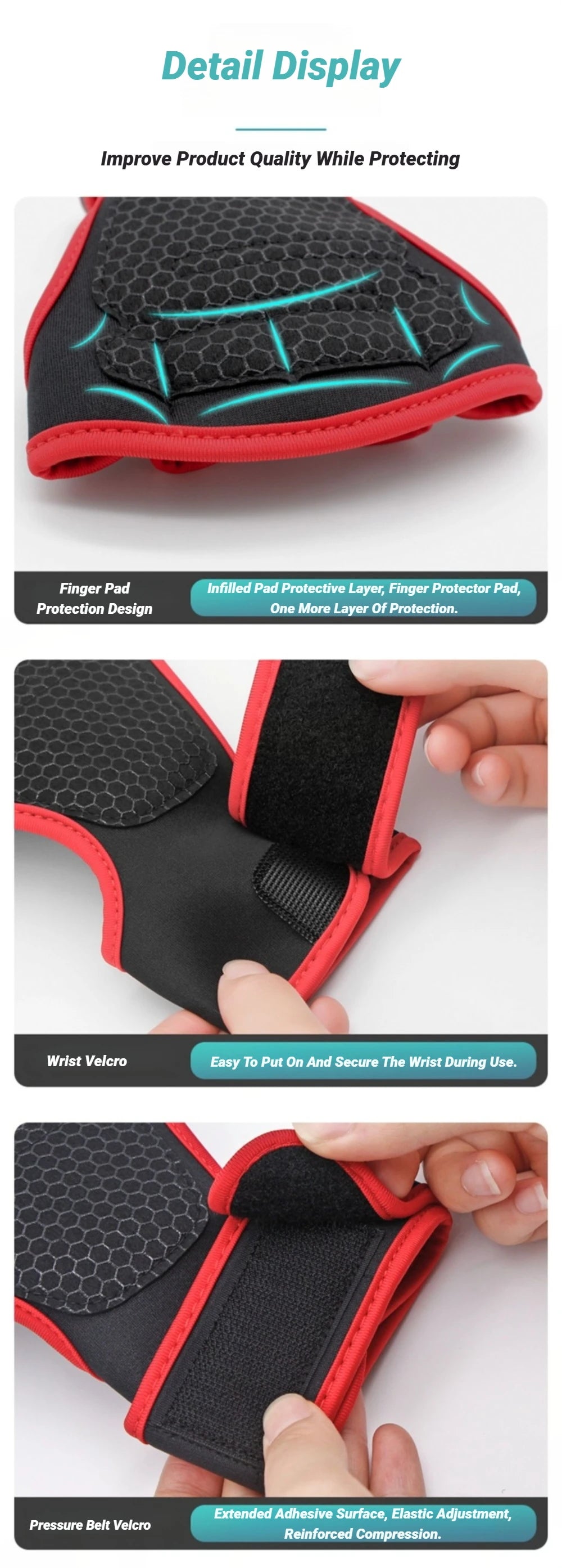 Half Finger Training Sport Gloves For Men Women Workout Fitness Body Building Weightlifting Gym Hand Wrist Protector Dumbbells