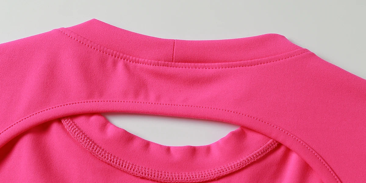 Hearuisavy Sports Shirts Workout Tops Fitness Activewear Female Quick-Dry Yoga Clothes Sport Crop Tops Backless Gym Top Women