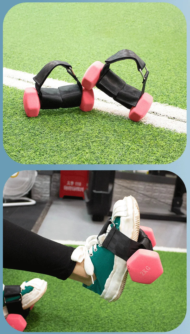 1/2pcs Dumbbell Ankle Strap Weight Lifting Foot Bands Tibialis Trainer Leg Muscle Strengthen Training Workout Fitness Equipment
