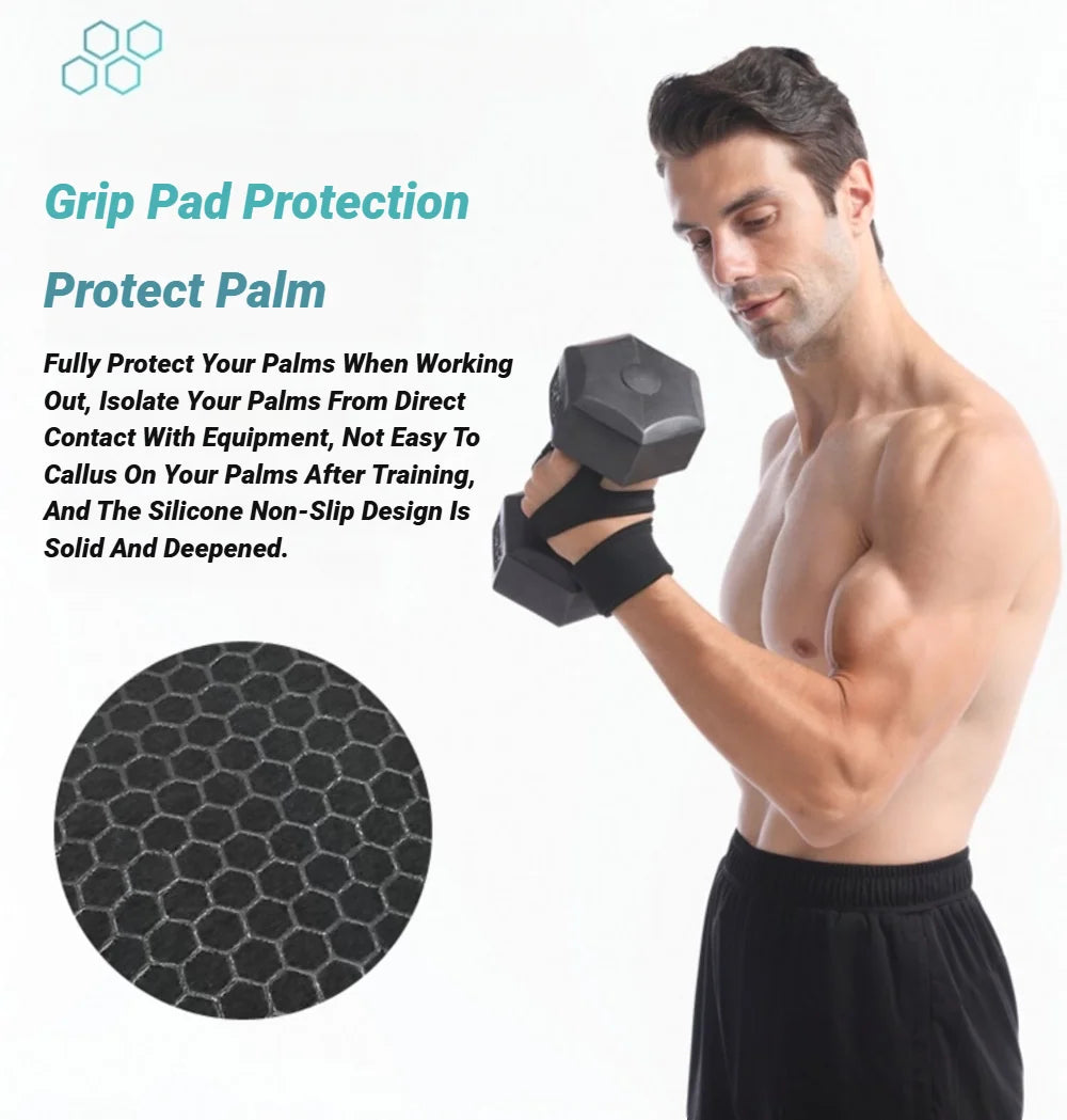 Half Finger Training Sport Gloves For Men Women Workout Fitness Body Building Weightlifting Gym Hand Wrist Protector Dumbbells