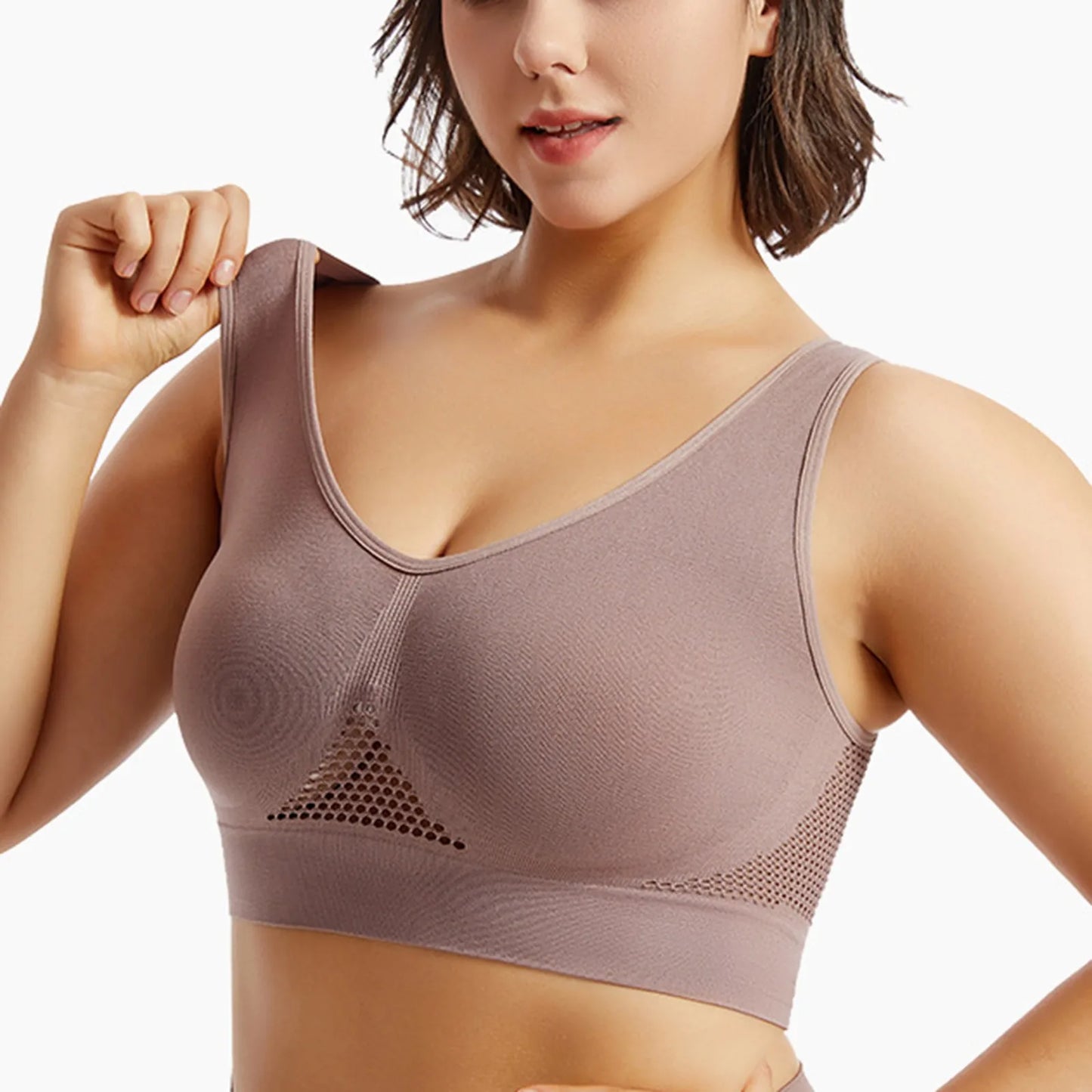 S-4XL Women Yoga Sport Bra Breathable Fitness Running Active Vest Padded Crop Tops Underwear gym Yoga top bras
