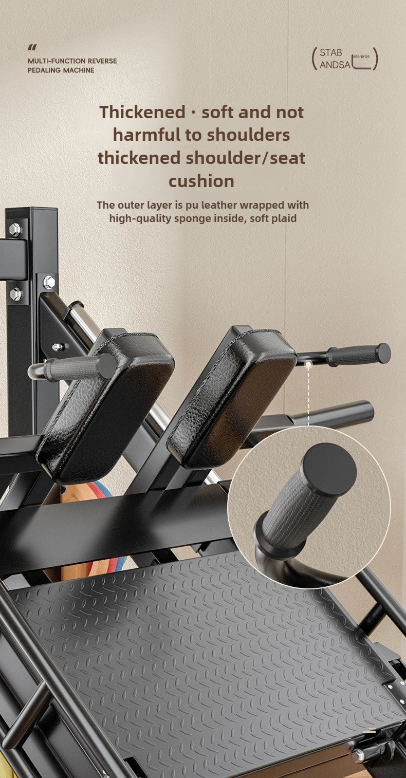 Gym Fitness Equipment Inverted Reverse Pedal Machine 45 Degree Leg Press Hack Squat Combo