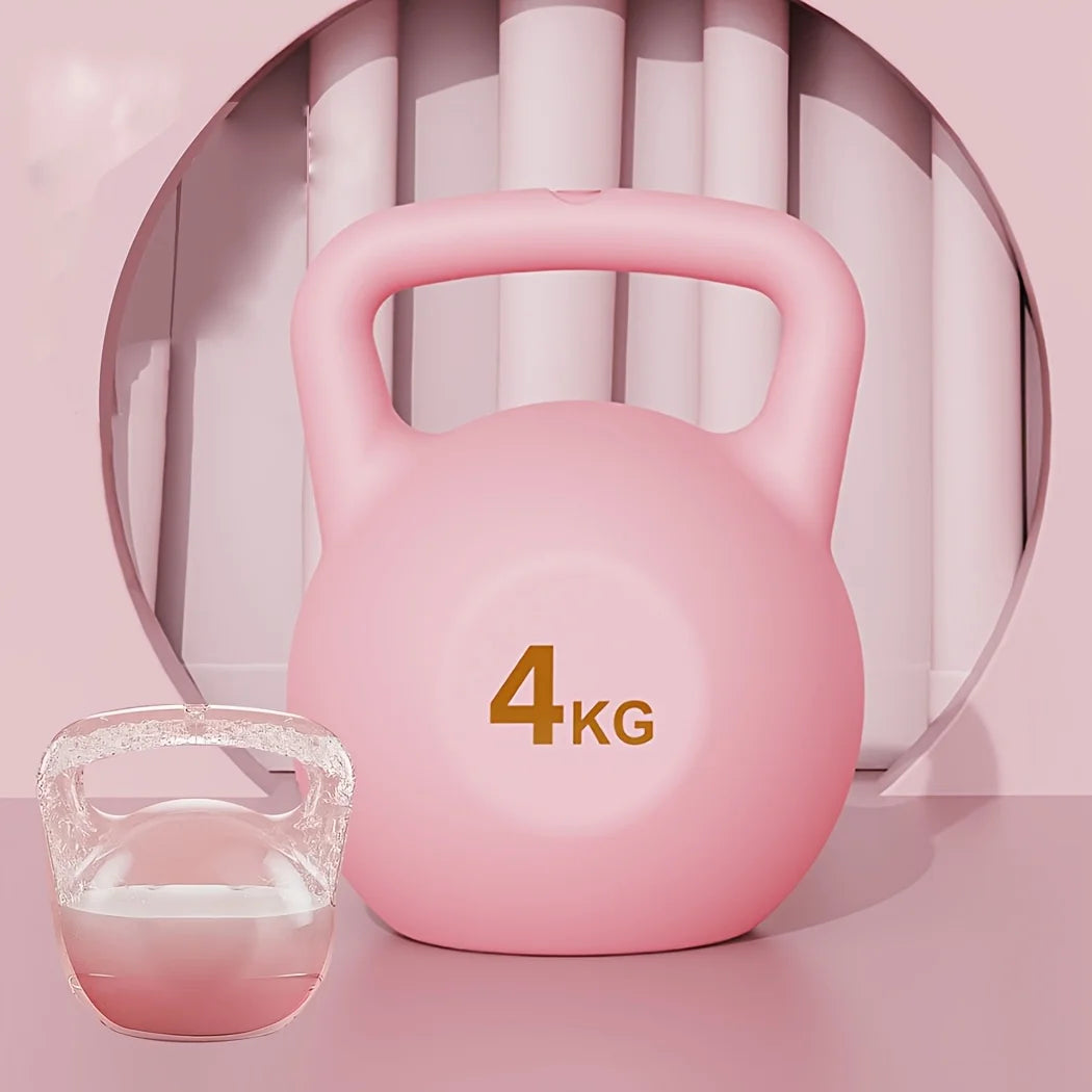 1Pc Adjustable Weight Self-filling Kettlebell, PVC Material, Multi-functional Home Fitness Equipment, Space-saving Design