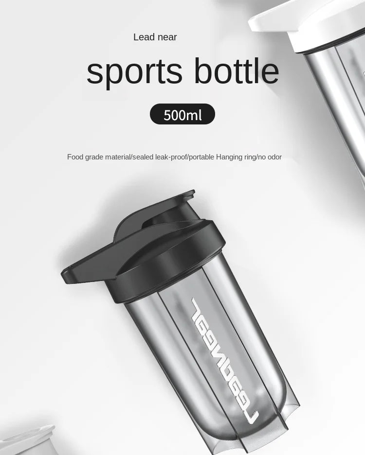 Classic Portable Milk Shake Protein Powder Mixing Cup Fitness Drinking Bottle For Gym Shake Bottles LeakProof Sport Water Bottle