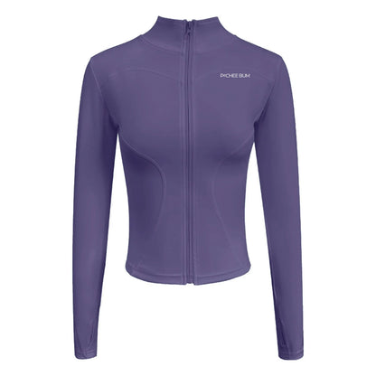 Women BUM New Sculpting Jacket Running Elasticity Yoga Jacket Slim Top Coat Women's Sports Jacket Gym Long Sleeves Women Zipper