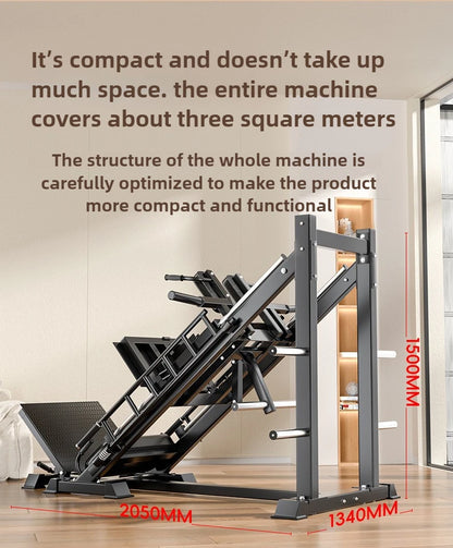 Gym Fitness Equipment Inverted Reverse Pedal Machine 45 Degree Leg Press Hack Squat Combo
