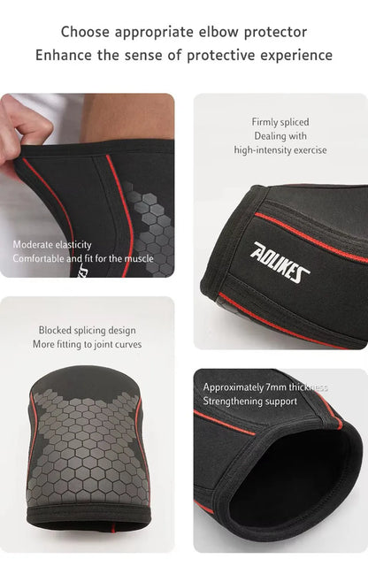 AOLIKES 1 Pair 7MM Knee Sleeves Support Injury Recovery - Neoprene Knee Brace Knee Support for Squats, Running & Gym Workout