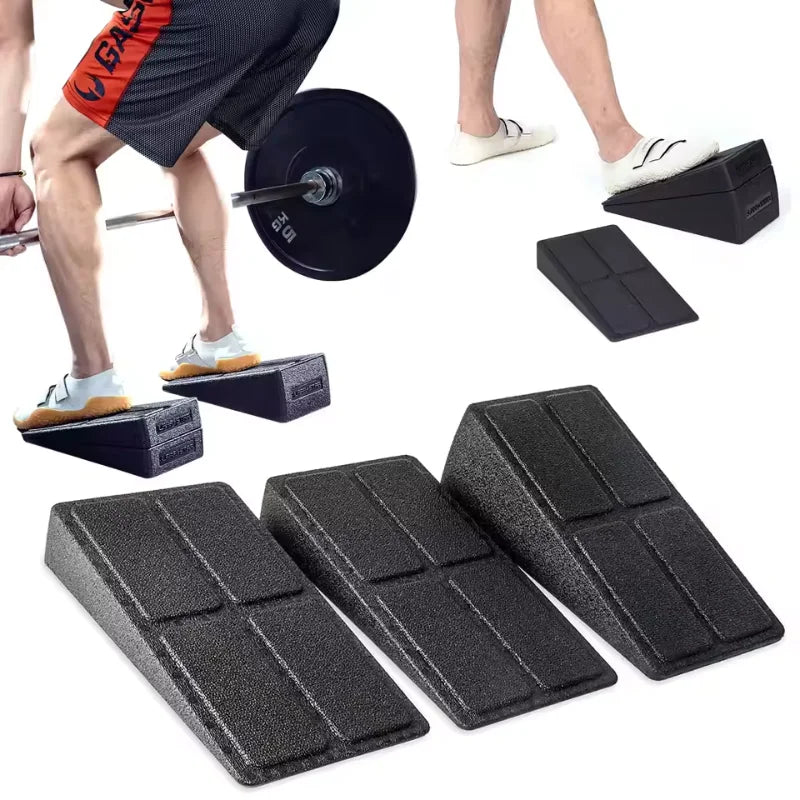 3-Piece Set Yoga Bricks Squat Wedge Blocks Block Ramp Deadlift Slant Board Adjustable Non-Slip Calf Foot Stretching Sports Gym