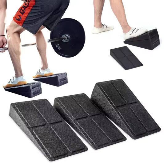 3-Piece Set Yoga Bricks Squat Wedge Blocks Block Ramp Deadlift Slant Board Adjustable Non-Slip Calf Foot Stretching Sports Gym