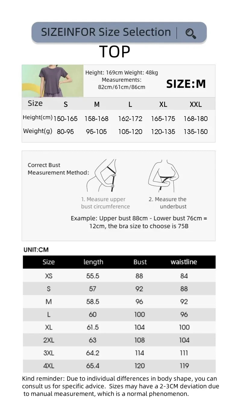 DRUR Yoga Tops Sportswear Woman Gym Shirts Breathable Quick Dry Short Sleeve Workout T Shirt Jogger Running T Shirt Yogawear New