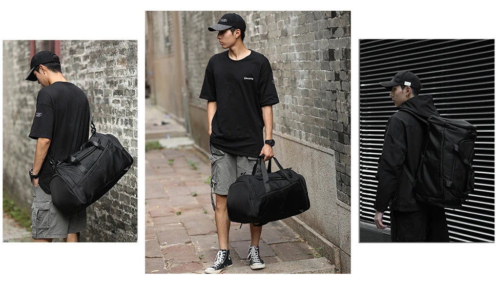 Likros Sports Gym Bag Travel Duffel Bag with Shoes Compartment for Men Women 40L Lightweight Foldable Duffel Bag Workout Bag