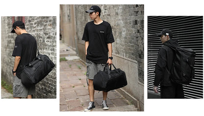 Likros Sports Gym Bag Travel Duffel Bag with Shoes Compartment for Men Women 40L Lightweight Foldable Duffel Bag Workout Bag