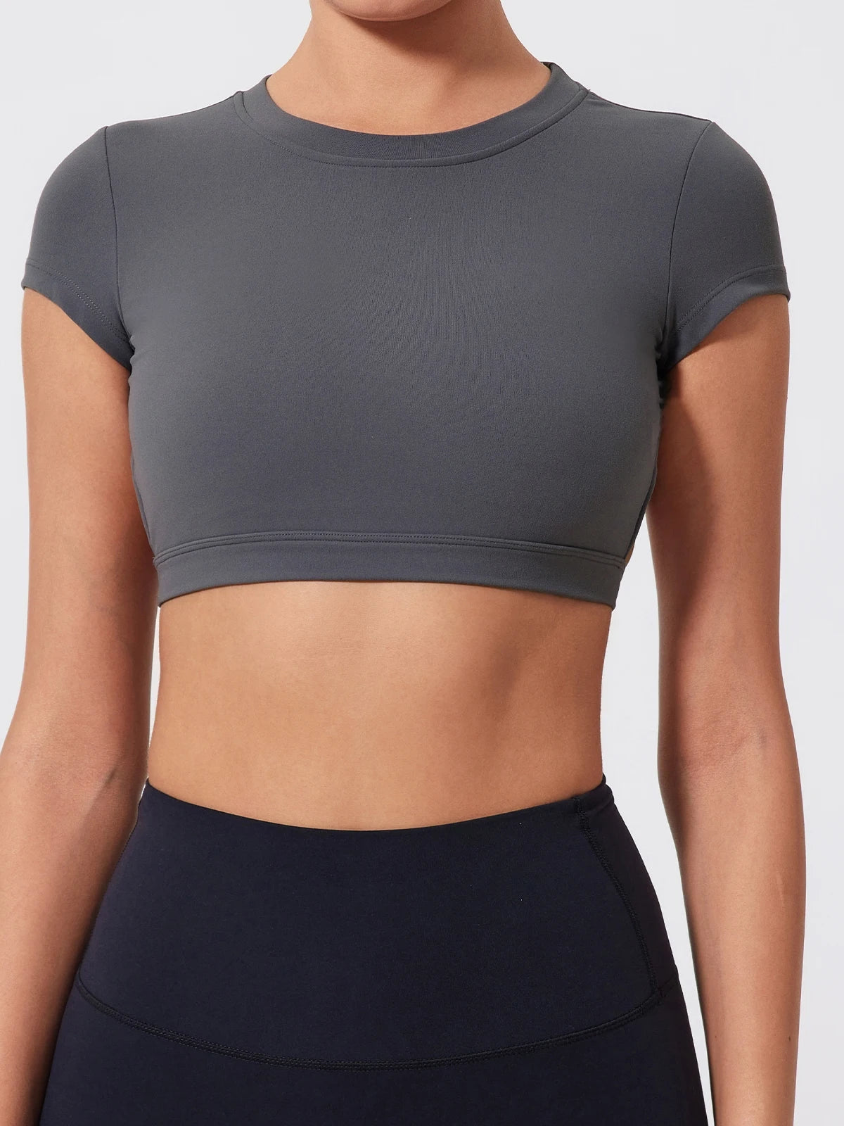 Hearuisavy Sports Shirts Workout Tops Fitness Activewear Female Quick-Dry Yoga Clothes Sport Crop Tops Backless Gym Top Women