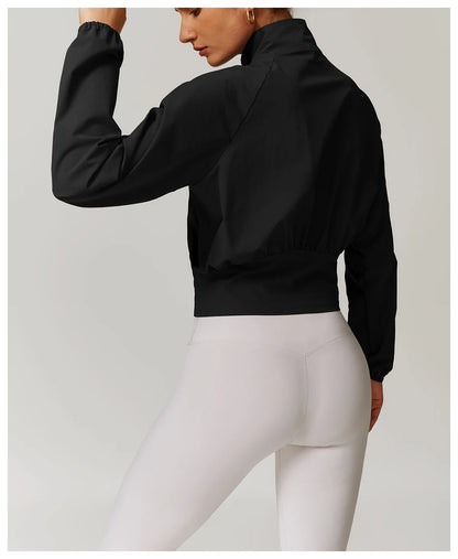 Women's Jacket Long Sleeved Outdoor Fitness Coat Yoga Crop Tops Gym Clothes Sports Tops Jacket Yoga Shirt Workout Sweatshirts