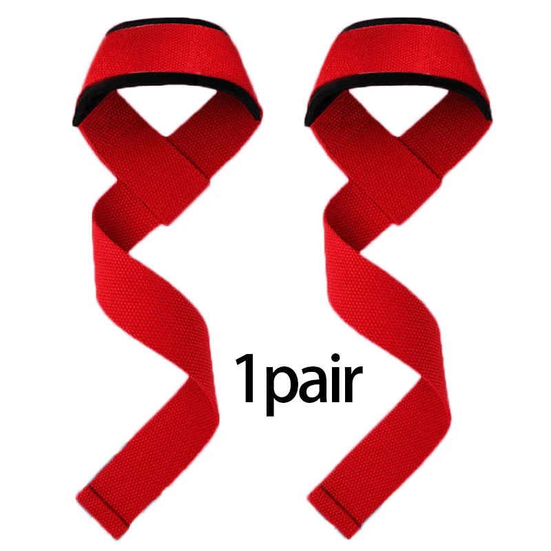 1 Pair Weight Lifting Assistance Strap Dumbbell Fitness Pure Color Belt for Deadlifts fitness gloves