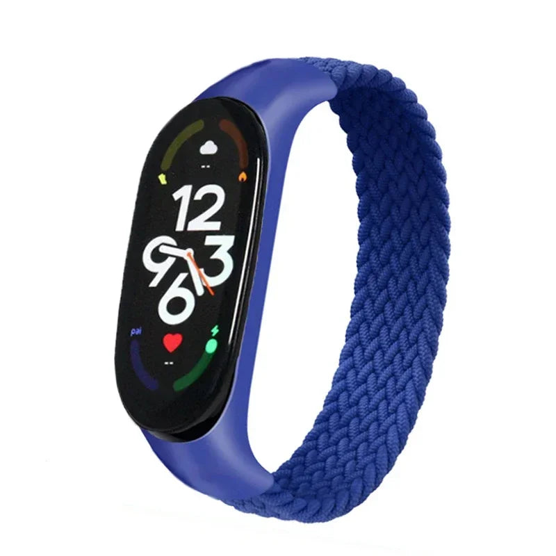 Braided Solo Loop for xiaomi Mi band 7 Watch Strap Nylon watchband NFC Bracelet smart Miband6 belt correa on Mi band 7 6 5 4 3