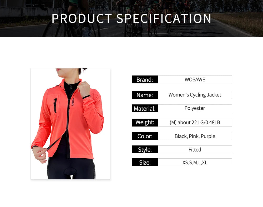 WOSAWE Cycling Team Ultralight MTB Bike Jackets Casual Women's Windbreaker Anti-UV Riding Jacket Bicycle Clothing