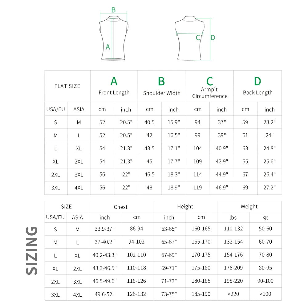 WOSAWE Thermal Winter Cycling Vest Windproof Bike Jacket Sleeveless Windbreaker Back Pockets for Men and Women