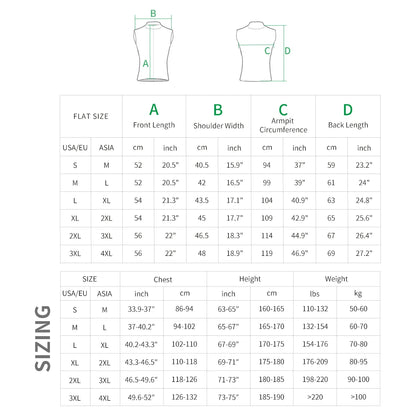 WOSAWE Thermal Winter Cycling Vest Windproof Bike Jacket Sleeveless Windbreaker Back Pockets for Men and Women