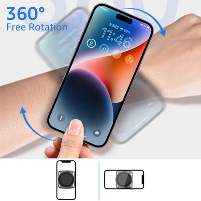 Armband Wristband Mobile Phone Holder Magnetic Wrist Strap Phone Mount Stand for iPhone 16 MagSafe Xiaomi for Cycling Hiking Gym