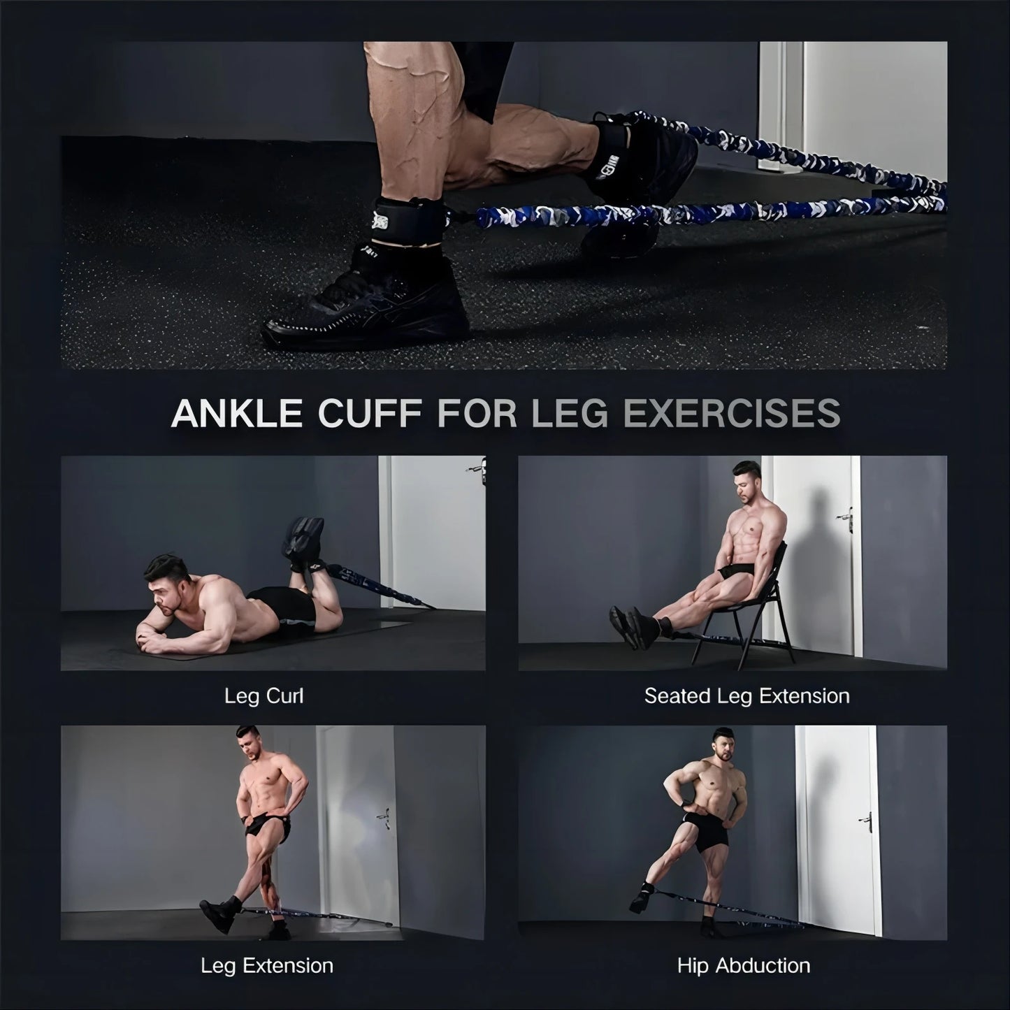 INNSTAR Resistance Bands Accessories Elastic Band Fitness Handle Foot Strap Gym Full Body Workout Bench Press Exercise Equipment