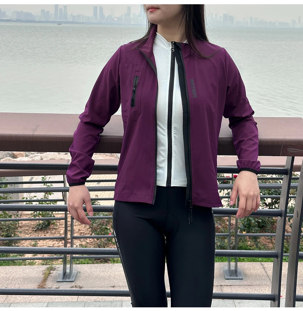 WOSAWE Cycling Team Ultralight MTB Bike Jackets Casual Women's Windbreaker Anti-UV Riding Jacket Bicycle Clothing